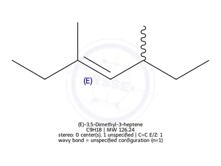 Chemical structure of (E)-3,5-Dimethyl-3-heptene