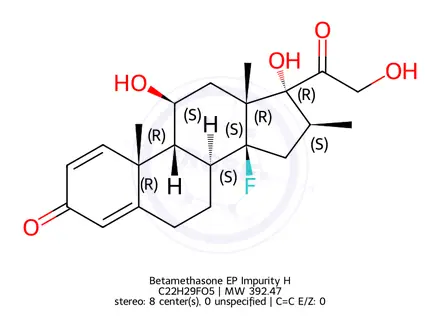 Chemical structure of Betamethasone EP Impurity H