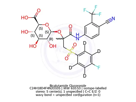 Chemical structure of Bicalutamide Glucoronide