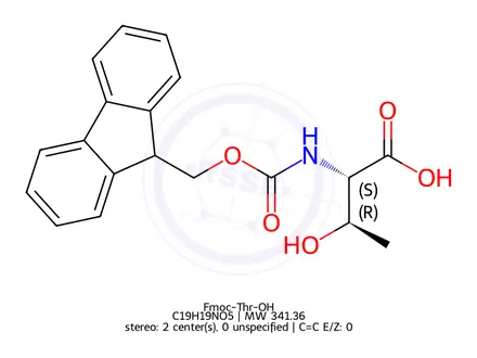 Chemical structure of Fmoc-Thr-OH