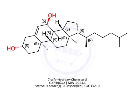 Chemical structure of 7-alfa-Hydroxy-Cholesterol