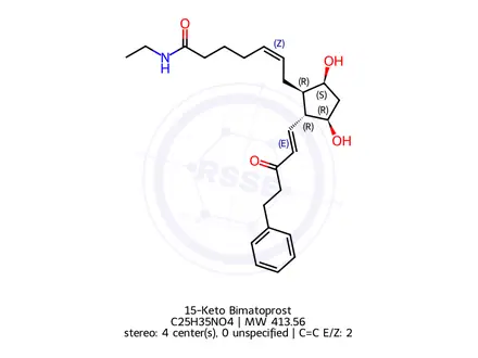 Chemical structure of 15-Keto Bimatoprost
