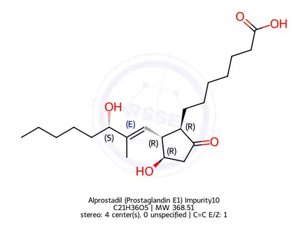 Chemical structure of Alprostadil (Prostaglandin E1) Impurity10