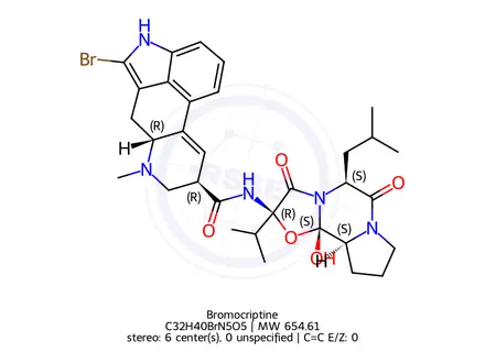 Chemical structure of Bromocriptine
