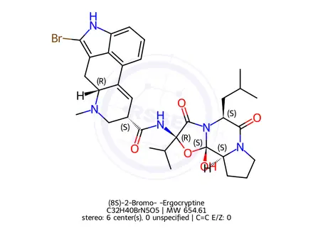 Chemical structure of Bromocriptine EP Impurity C