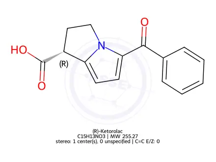 Chemical structure of (R)-Ketorolac