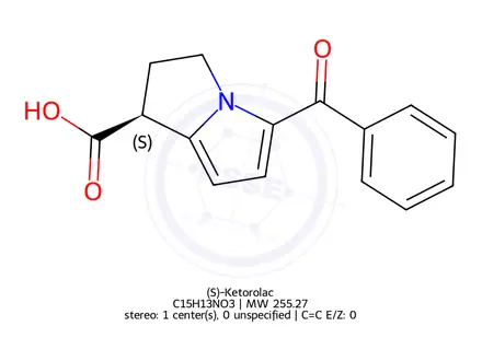 Chemical structure of (S)-Ketorolac