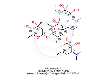 Chemical structure of Azithromycin Impurity C