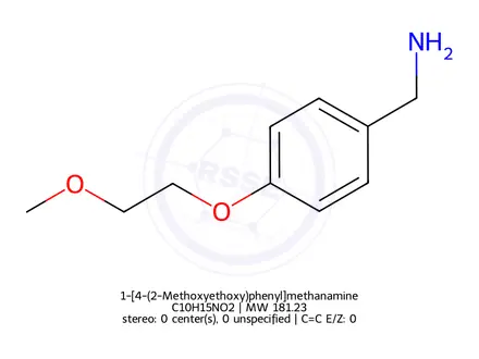 Chemical structure of 1-[4-(2-Methoxyethoxy)phenyl]methanamine