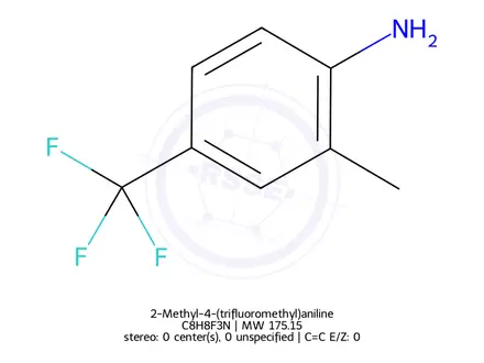 Chemical structure of 2-Methyl-4-(trifluoromethyl)aniline