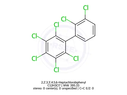 Chemical structure of 2,2',3,3',4,5,6-Heptachlorobiphenyl