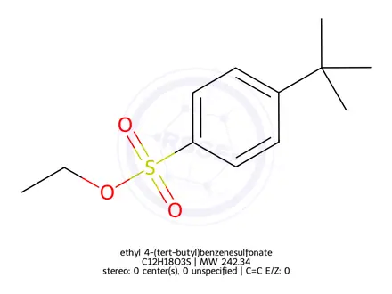 Chemical structure of ethyl 4-(tert-butyl)benzenesulfonate