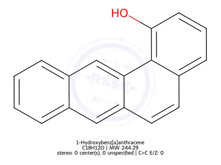 Chemical structure of 1-Hydroxybenz[a]anthracene