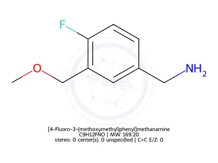 Chemical structure of [4-Fluoro-3-(methoxymethyl)phenyl]methanamine