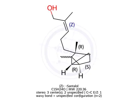 Chemical structure of (Z)-α-Santalol