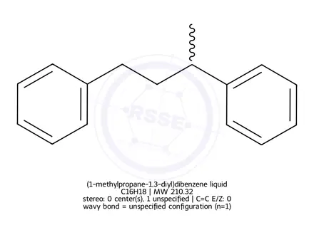 Chemical structure of (1-methylpropane-1,3-diyl)dibenzene liquid