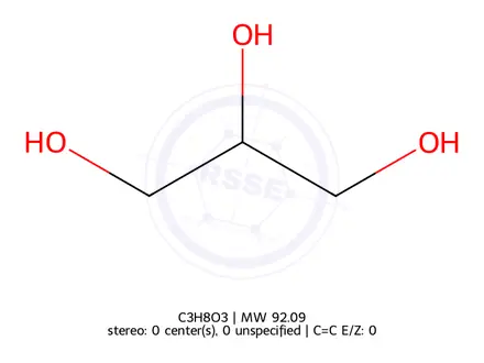 Chemical structure of Glycerol