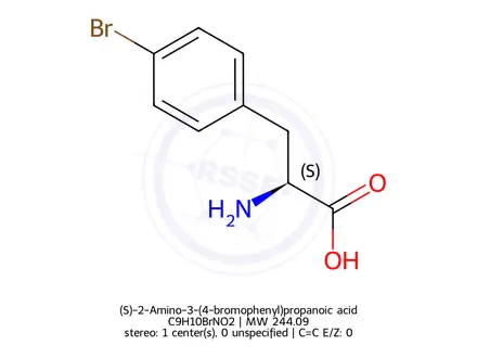 Chemical structure of (S)-2-Amino-3-(4-bromophenyl)propanoic acid
