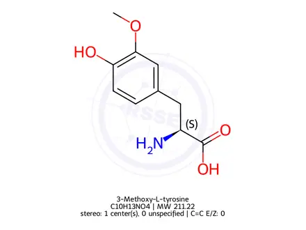 Chemical structure of 3-Methoxy-L-tyrosine