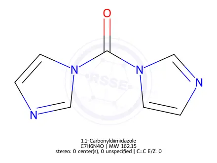 Chemical structure of N,N'-Carbonyldiimidazole