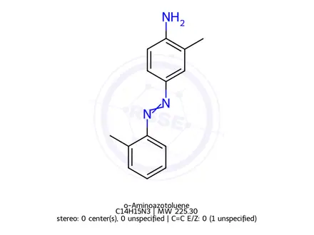 Chemical structure of o-Aminoazotoluene