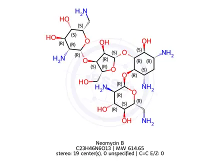 Chemical structure of Neomycin sulfate