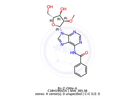 Chemical structure of Bz-2'-OMe-A