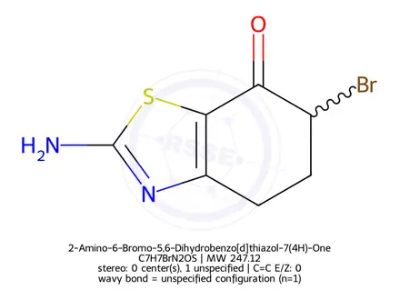 Chemical structure of 2-Amino-6-Bromo-5,6-Dihydrobenzo[d]thiazol-7(4H)-One
