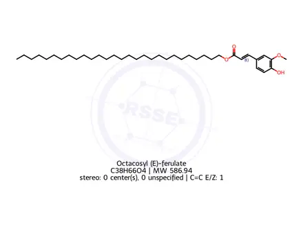 Chemical structure of Octacosyl (E)-ferulate