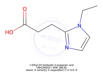Chemical structure of 1-Ethyl-1H-imidazole-2-propanoic acid