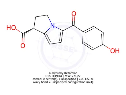 Chemical structure of 4-hydroxy ketorolac