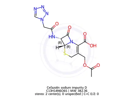 Chemical structure of Cefazolin sodium impurity D