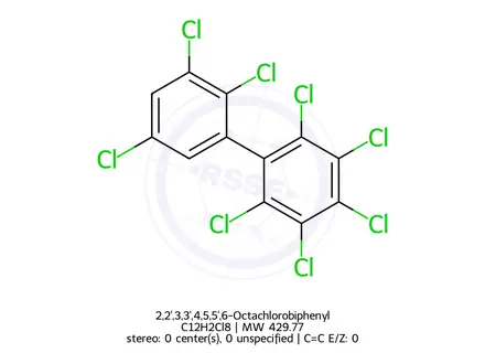 Chemical structure of 2,2',3,3',4,5,5',6-Octachlorobiphenyl
