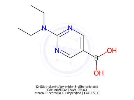 Chemical structure of (2-(Diethylamino)pyrimidin-5-yl)boronic acid