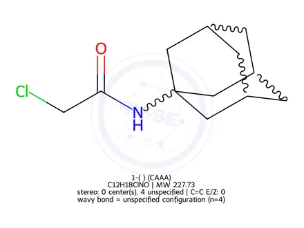 Chemical structure of 1-(Chloroacetylamino) Adamantane (CAAA)
