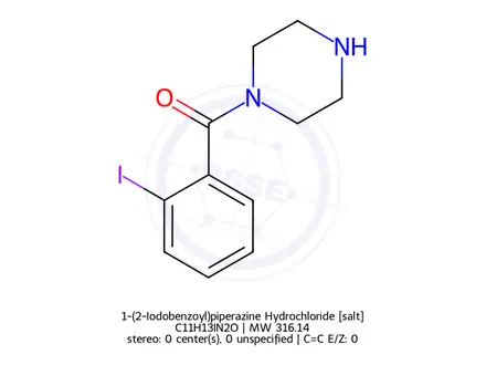 Chemical structure of 1-(2-Iodobenzoyl)piperazine Hydrochloride