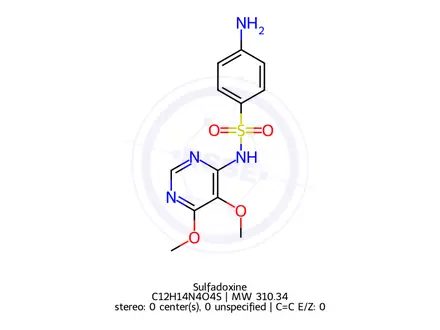 Chemical structure of Sulfadoxine