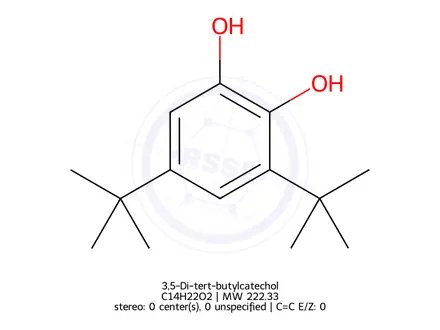Chemical structure of 3,5-Di-tert-butylcatechol (BSC)