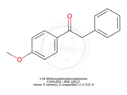 Chemical structure of 1-(4-Methoxyphenyl)acetophenone