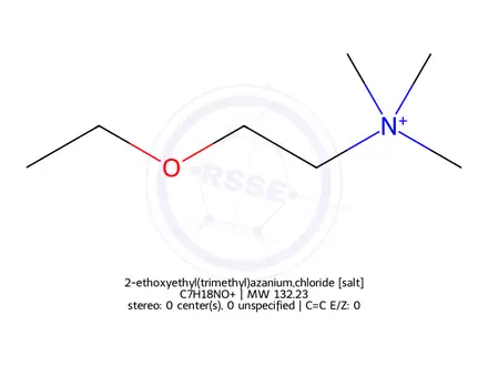 Chemical structure of 2-ethoxyethyl(trimethyl)azanium,chloride