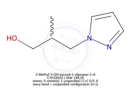 Chemical structure of 2-Methyl-3-(1H-pyrazol-1-yl)propan-1-ol