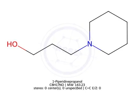 Chemical structure of 1-Piperidinepropanol
