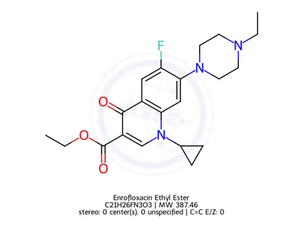 Chemical structure of Enrofloxacin Ethyl Ester