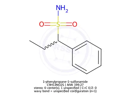 Chemical structure of 1-phenylpropane-1-sulfonamide