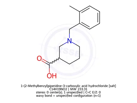 Chemical structure of 1-(2-Methylbenzyl)piperidine-3-carboxylic acid hydrochloride