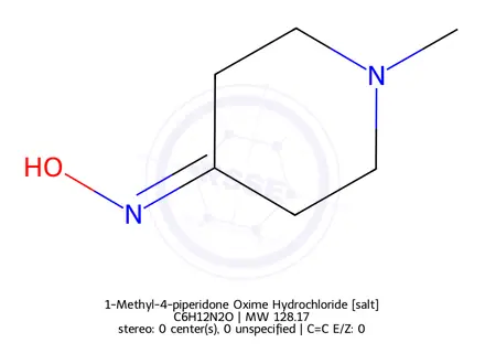 Chemical structure of 1-Methyl-4-piperidone Oxime Hydrochloride