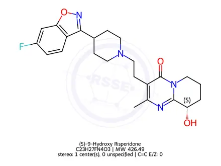 Chemical structure of (S)-9-Hydroxy Risperidone
