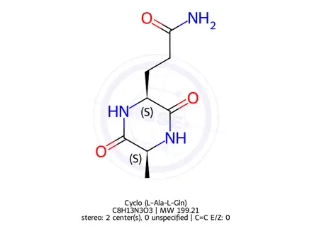 Chemical structure of Cyclo (L-Ala-L-Gln)
