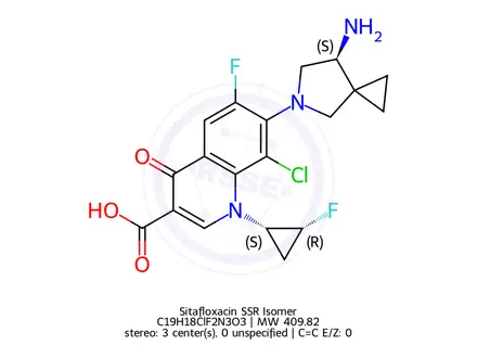Chemical structure of Sitafloxacin SSR Isomer
