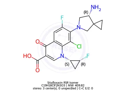 Chemical structure of Sitafloxacin RSR Isomer